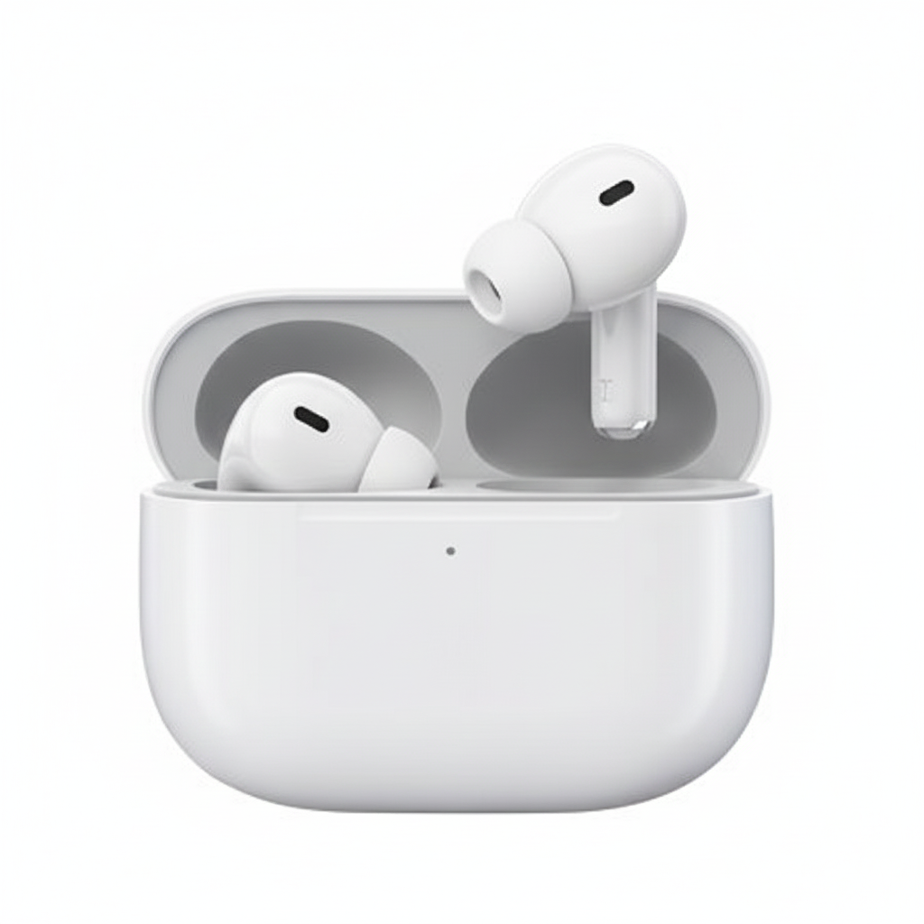 Pro2-Wireless Headphones with Noise Cancellation, In-Ear Type, Equipped with a Charging Case, High-Fidelity Stereo Sound.