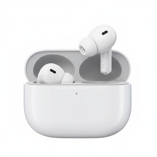 Pro2-Wireless Headphones with Noise Cancellation, In-Ear Type, Equipped with a Charging Case, High-Fidelity Stereo Sound.